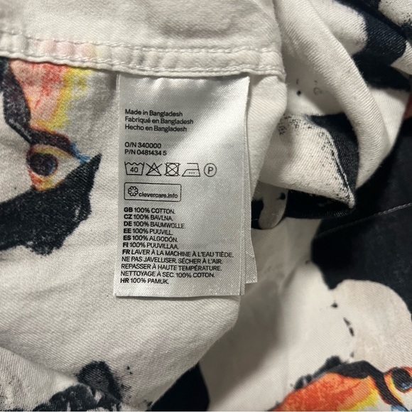 L.O.G.G. by H&M Small Button Down Tucan All Over Print Short Sleeve Shirt - Picture 6 of 8